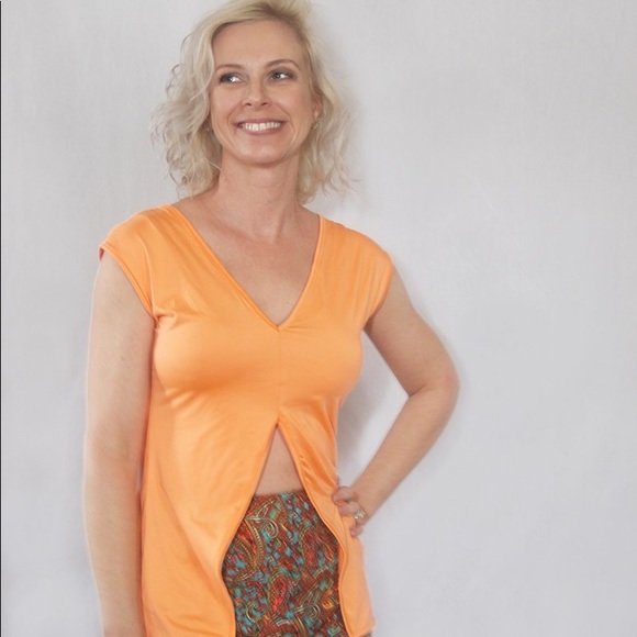 Shorts set orange xxs-1x pj Pajamas women’s ladies retro 70’s - Picture 3 of 6